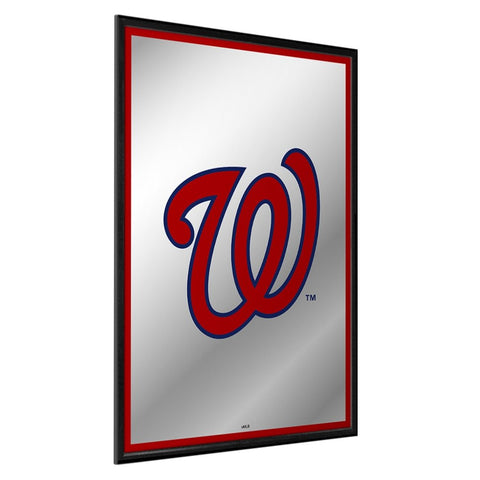 Washington Nationals: Vertical Framed Mirrored Wall Sign - The Fan-Brand