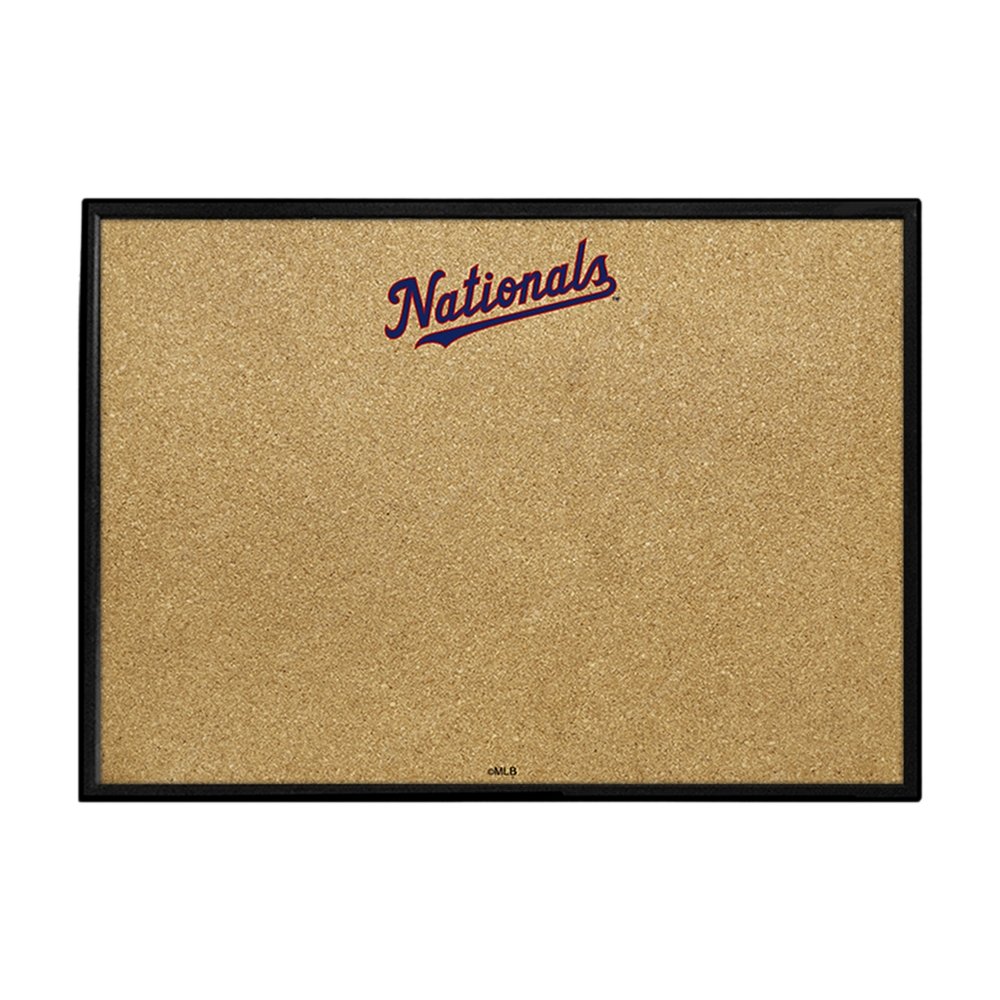 Washington Nationals: Wordmark - Framed Corkboard - The Fan-Brand