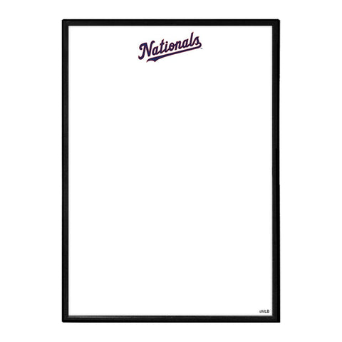 Washington Nationals: Wordmark - Framed Dry Erase Wall Sign - The Fan-Brand