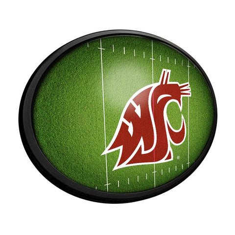 Washington State Cougars: On the 50 - Oval Slimline Lighted Wall Sign - The Fan-Brand