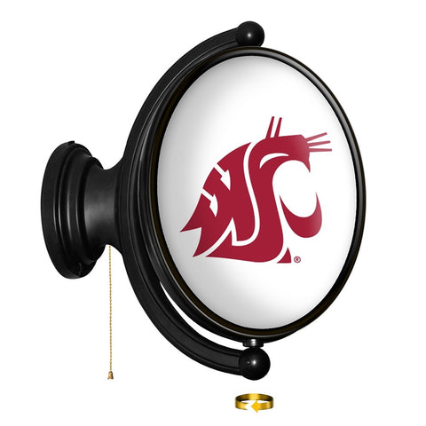 Washington State Cougars: Original Oval Rotating Lighted Wall Sign - The Fan-Brand