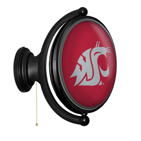 Washington State Cougars: Original Oval Rotating Lighted Wall Sign - The Fan-Brand