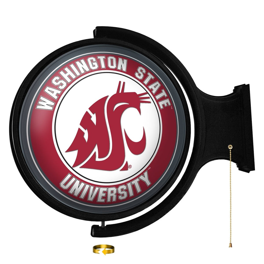 Washington State Cougars: Original Round Rotating Lighted Wall Sign - The Fan-Brand