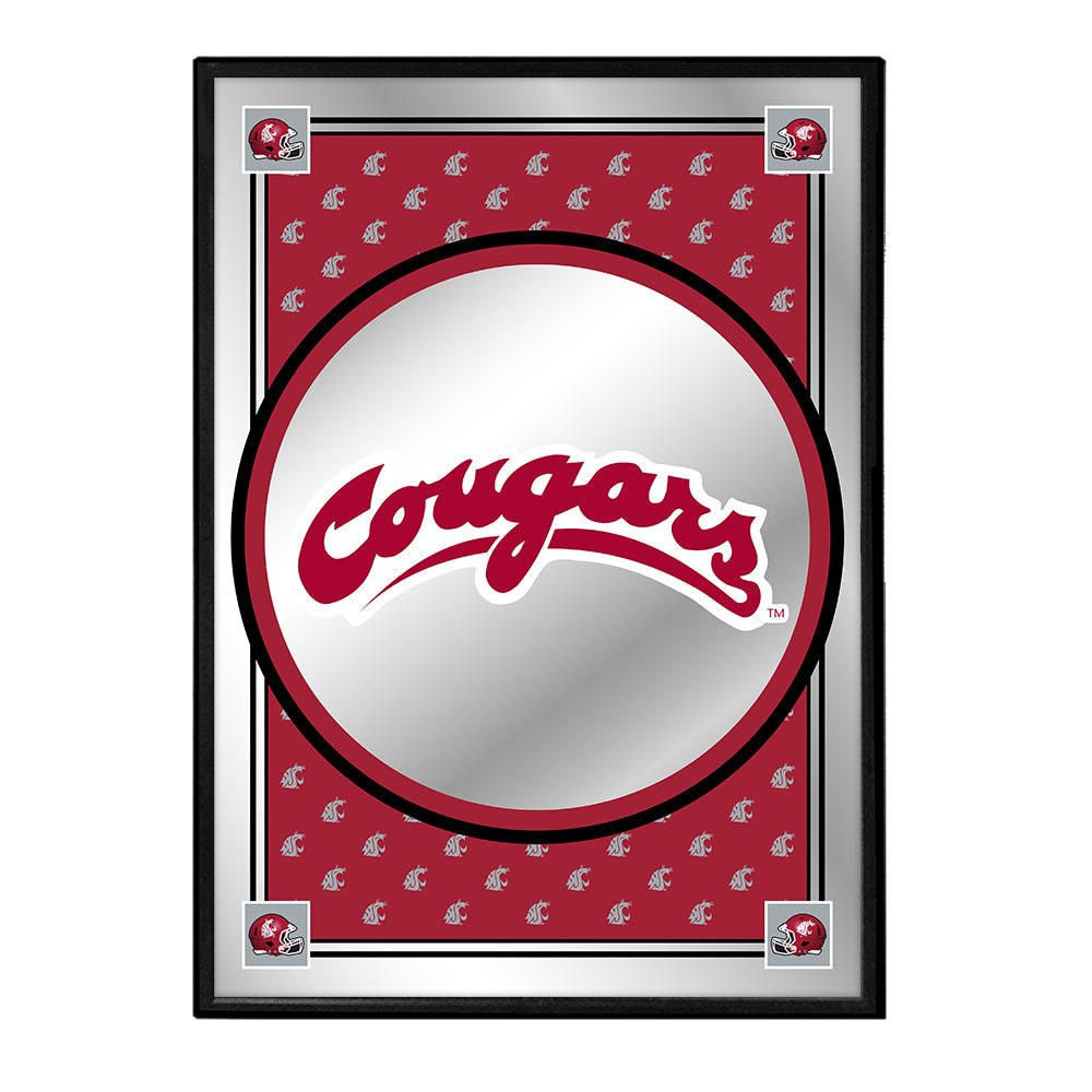 Washington State Cougars: Team Spirit - Framed Mirrored Wall Sign - The Fan-Brand