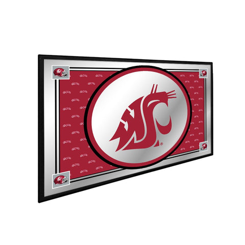 Washington State Cougars: Team Spirit, Logo - Framed Mirrored Wall Sign - The Fan-Brand