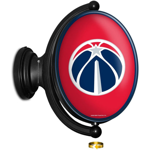 Washington Wizards: Original Oval Rotating Lighted Wall Sign - The Fan-Brand