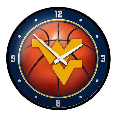 West Virginia Mountaineers: Basketball - Modern Disc Wall Clock - The Fan-Brand