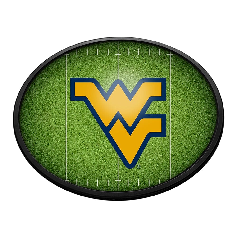 West Virginia Mountaineers: On the 50 - Oval Slimline Lighted Wall Sign - The Fan-Brand