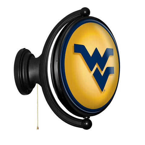 West Virginia Mountaineers: Original Oval Rotating Lighted Wall Sign - The Fan-Brand