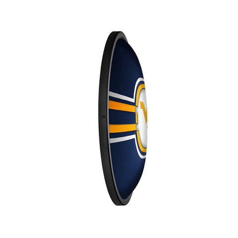 West Virginia Mountaineers: Oval Slimline Lighted Wall Sign - The Fan-Brand