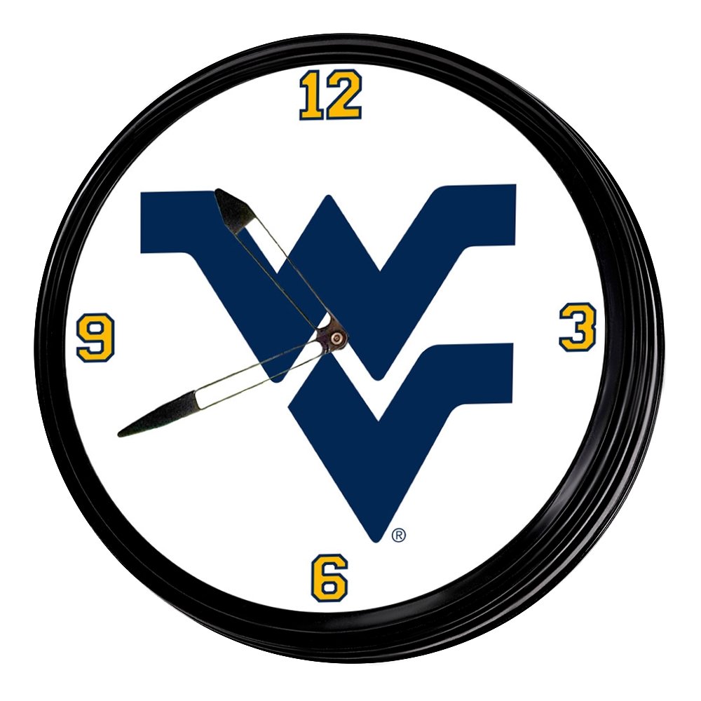 West Virginia Mountaineers: Retro Lighted Wall Clock - The Fan-Brand