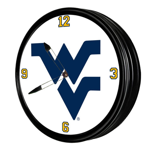 West Virginia Mountaineers: Retro Lighted Wall Clock - The Fan-Brand