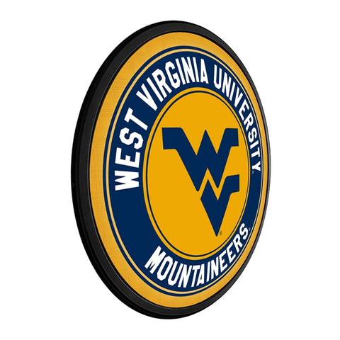 West Virginia Mountaineers: Round Slimline Lighted Wall Sign - The Fan-Brand