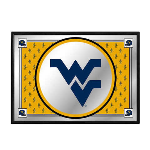 West Virginia Mountaineers: Team Spirit - Framed Mirrored Wall Sign - The Fan-Brand