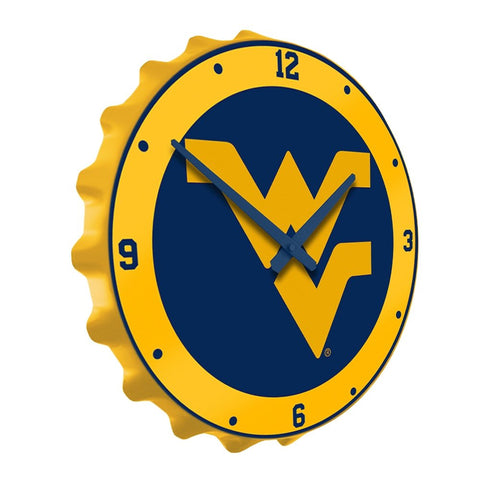 West Virginia Mountaineers: WV - Bottle Cap Wall Clock - The Fan-Brand