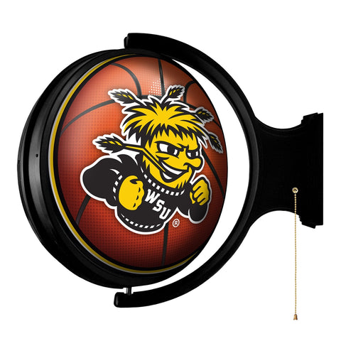 Wichita State Shockers: Basketball - Original Round Rotating Lighted Wall Sign - The Fan-Brand