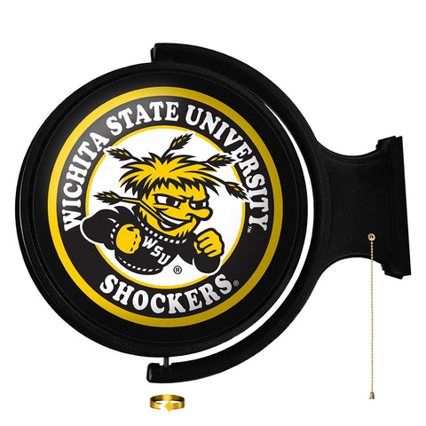 Wichita State Shockers: Original Round Rotating Lighted Wall Sign - The Fan-Brand