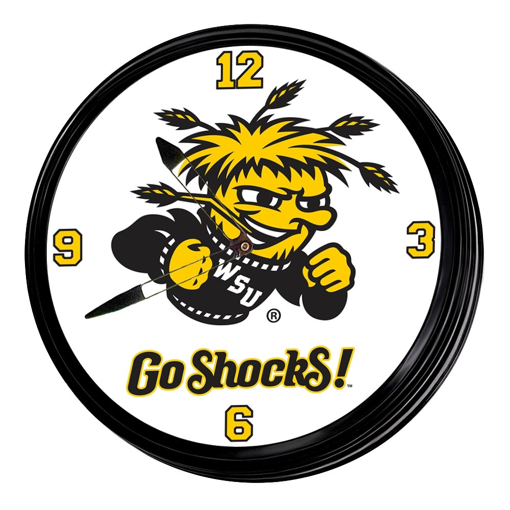 Wichita State Shockers: Retro Lighted Wall Clock - The Fan-Brand