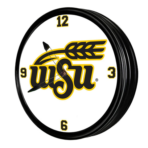 Wichita State Shockers: University Seal - Retro Lighted Wall Clock - The Fan-Brand