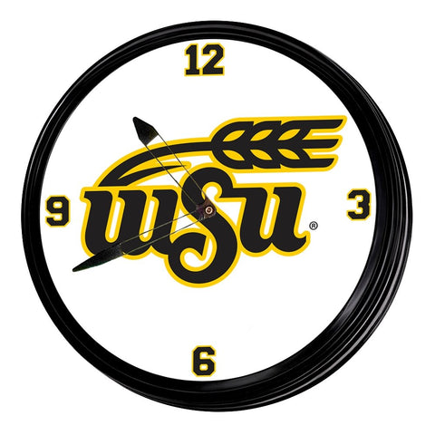 Wichita State Shockers: University Seal - Retro Lighted Wall Clock - The Fan-Brand