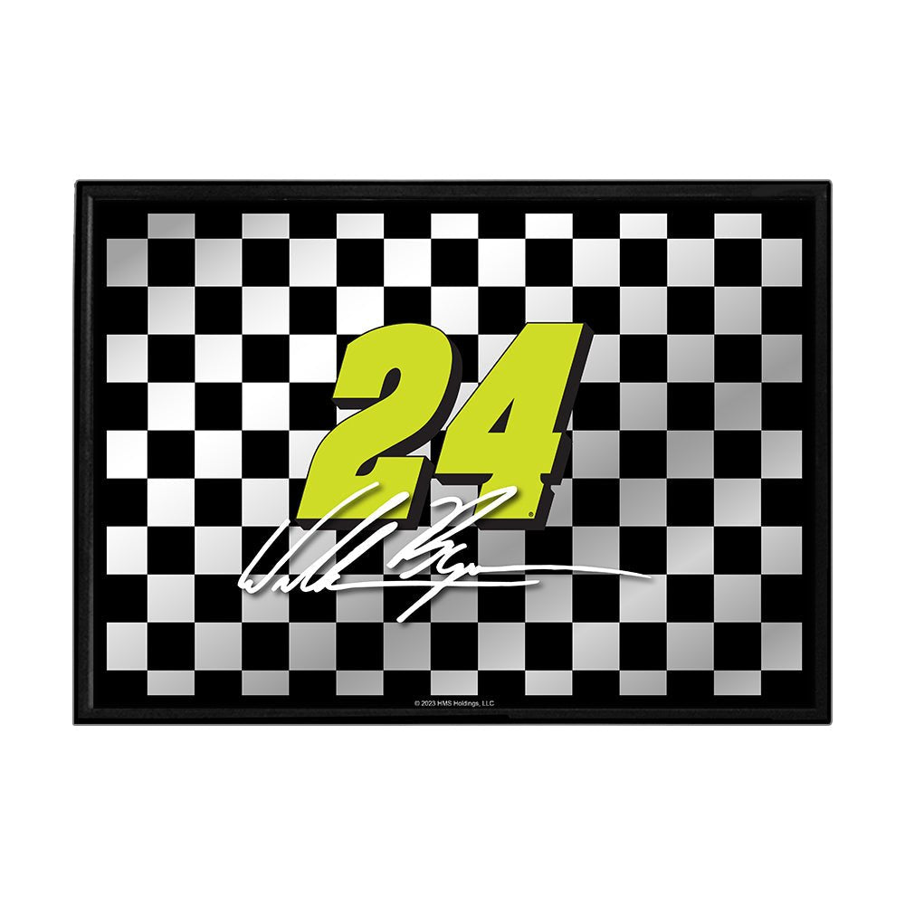 William Bryon: Checkered Flag - Framed Mirrored Wall Sign - The Fan-Brand