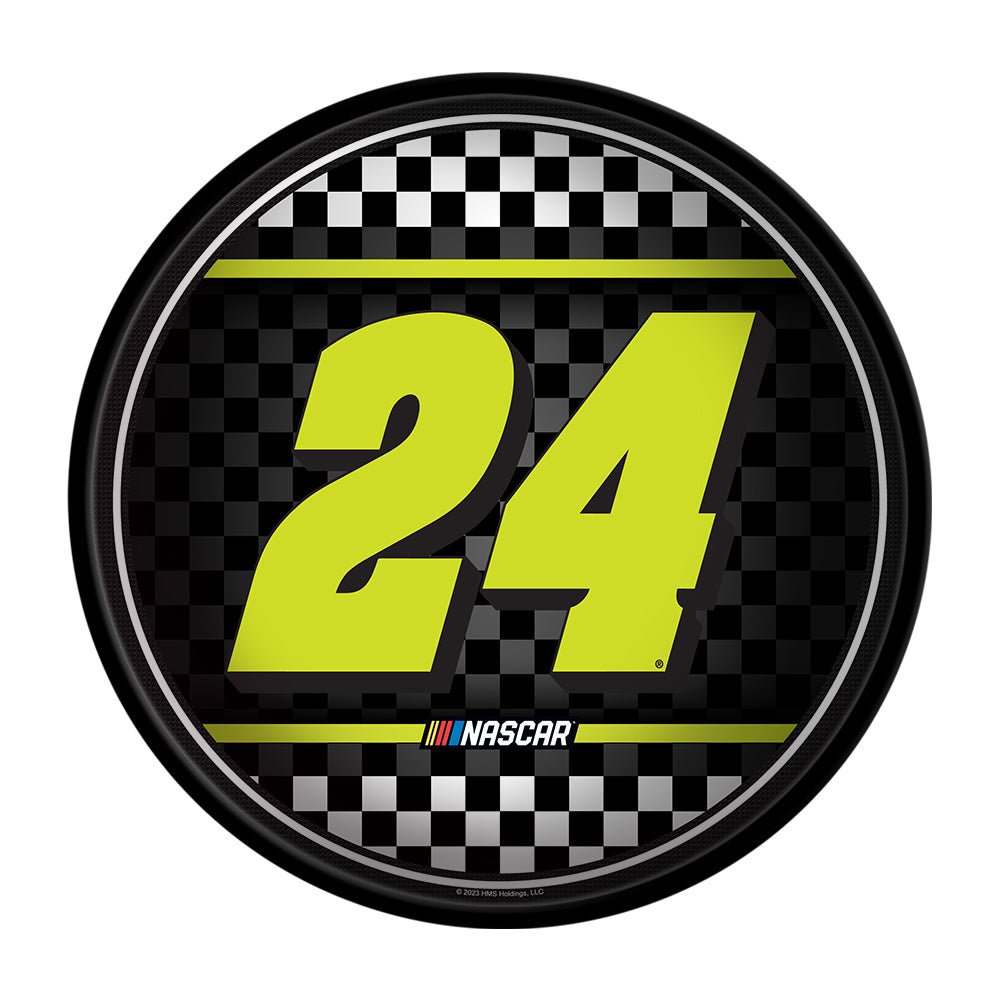 William Bryon: Checkered Flag - Modern Disc Wall Sign - The Fan-Brand