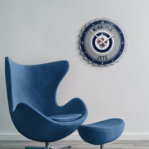 Winnipeg Jets: Bottle Cap Wall Clock - The Fan-Brand