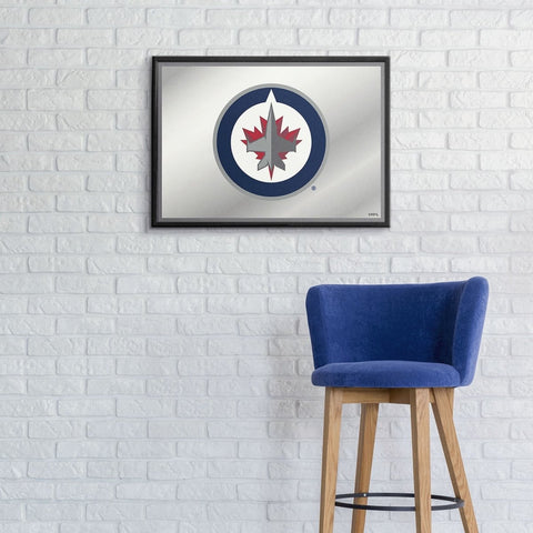 Winnipeg Jets: Framed Mirrored Wall Sign - The Fan-Brand