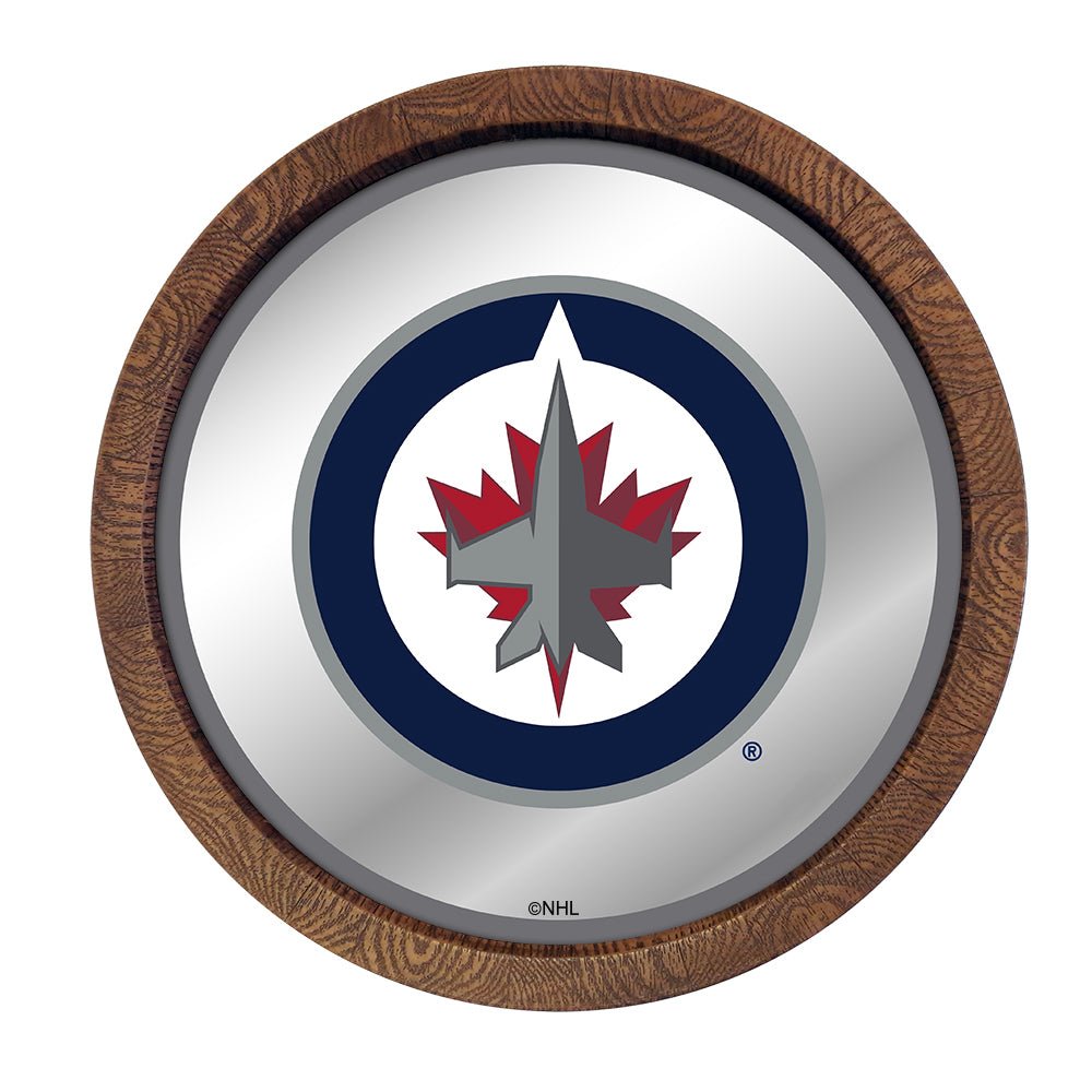 Winnipeg Jets: Mirrored Barrel Top Wall Sign - The Fan-Brand