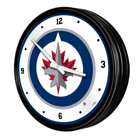 Winnipeg Jets: Retro Lighted Wall Clock - The Fan-Brand