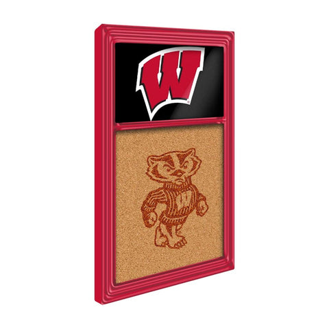 Wisconsin Badgers: Dual Logo - Cork Note Board - The Fan-Brand