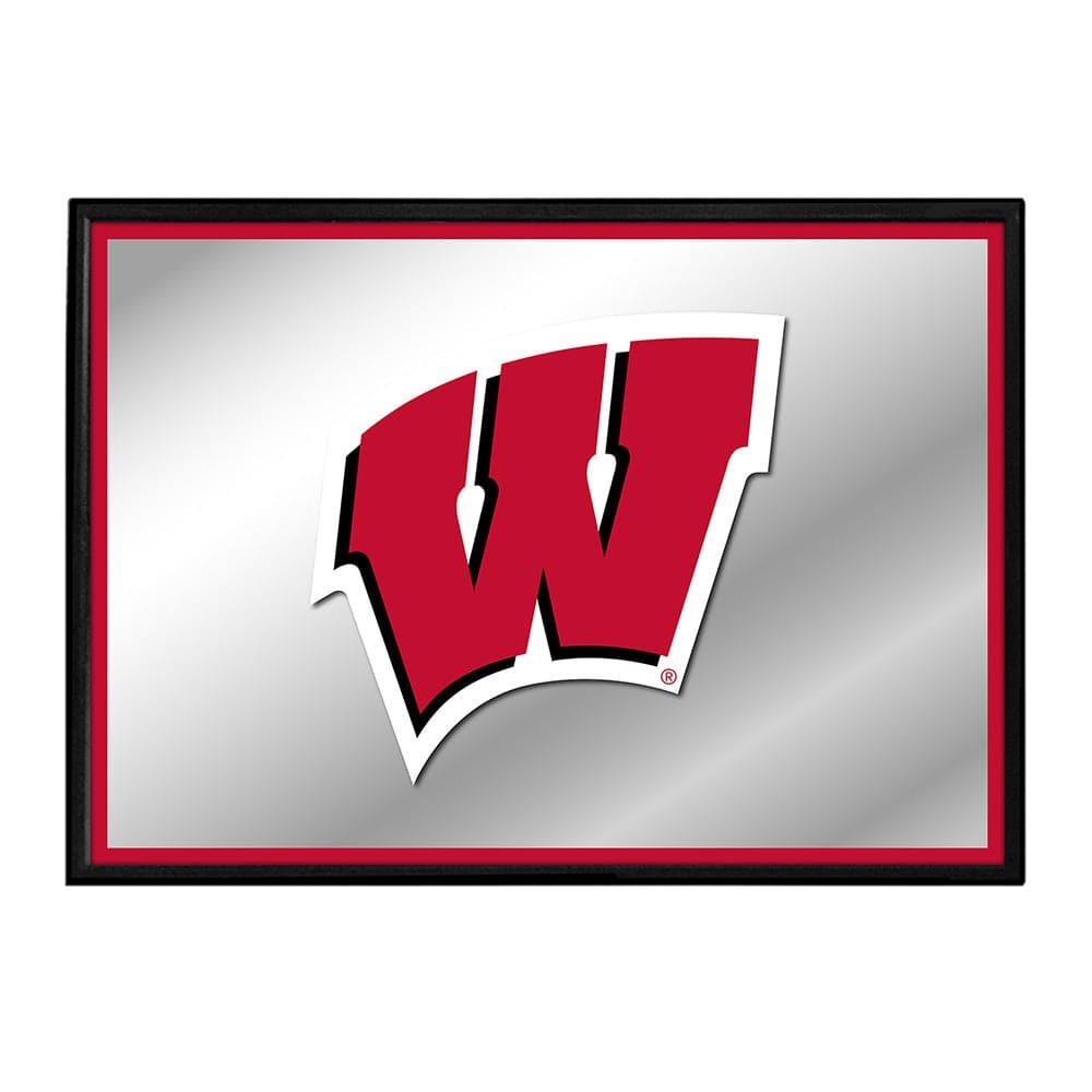 Wisconsin Badgers: Framed Mirrored Wall Sign - The Fan-Brand
