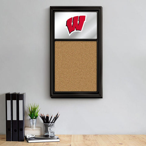 Wisconsin Badgers: Mirrored Cork Note Board - The Fan-Brand