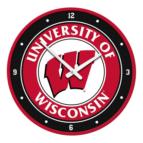 Wisconsin Badgers: Modern Disc Wall Clock - The Fan-Brand