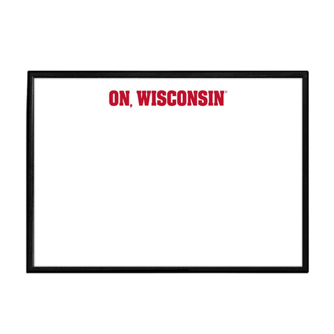 Wisconsin Badgers: On, Wisconsin - Framed Dry Erase Wall Sign - The Fan-Brand