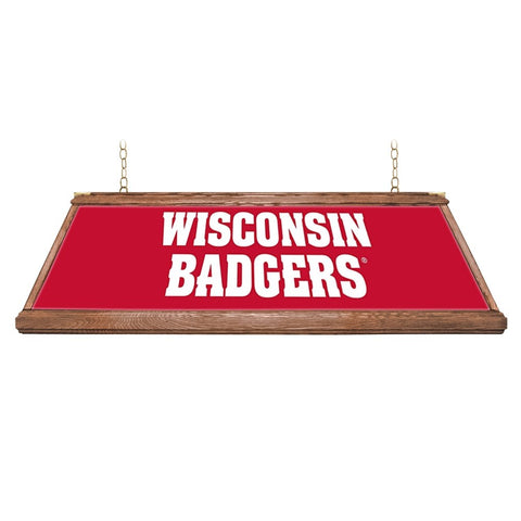 Wisconsin Badgers: Premium Wood Pool Table Light - The Fan-Brand