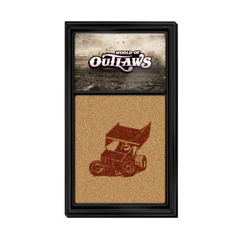 World of Outlaws: Dirt Track, Dual Logo - Cork Note Board - The Fan-Brand