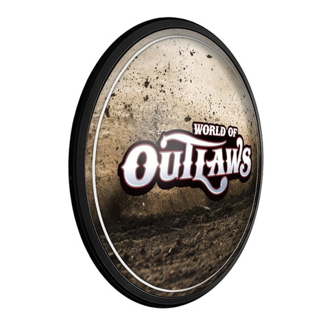 World of Outlaws: Dirt Track - Round Slimline Lighted Wall Sign - The Fan-Brand
