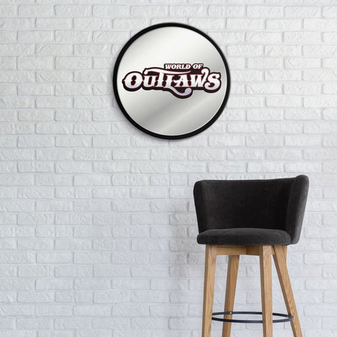 World of Outlaws: Modern Disc Mirrored Wall Sign - The Fan-Brand