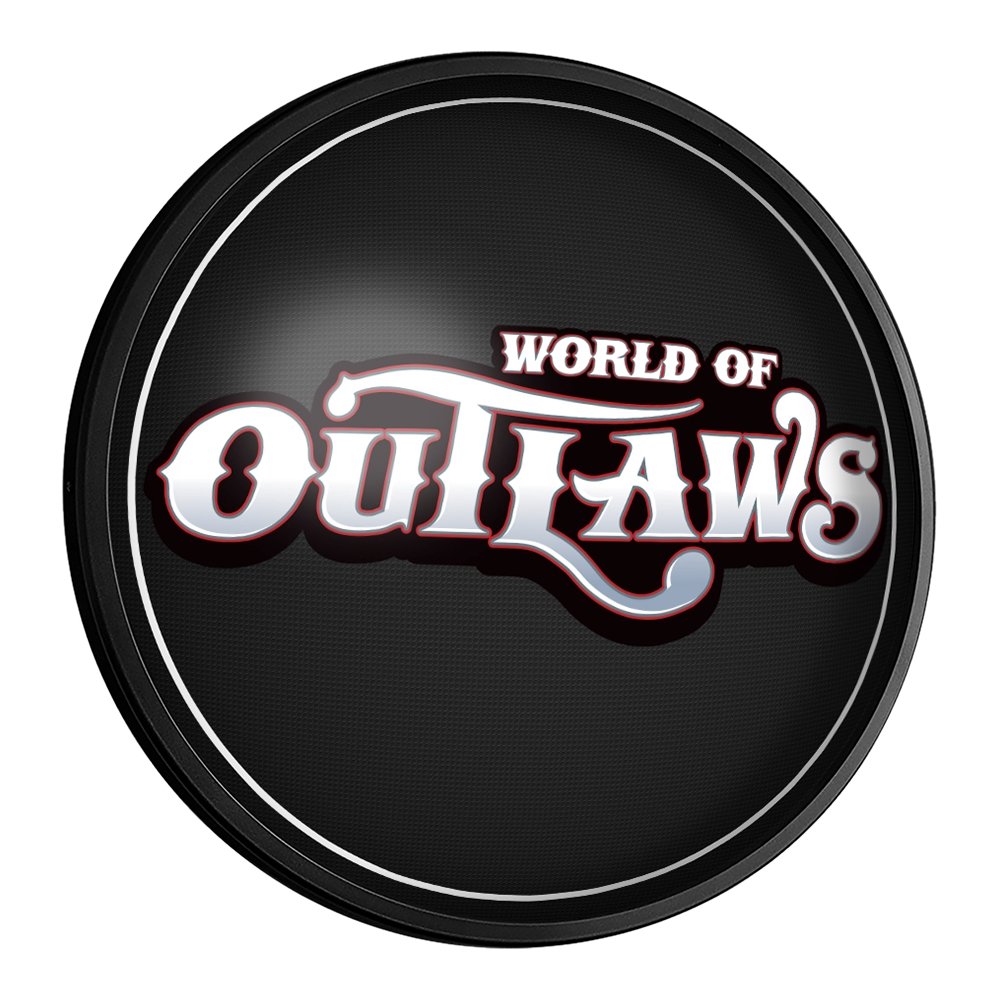 World of Outlaws: Round Slimline Lighted Wall Sign - The Fan-Brand