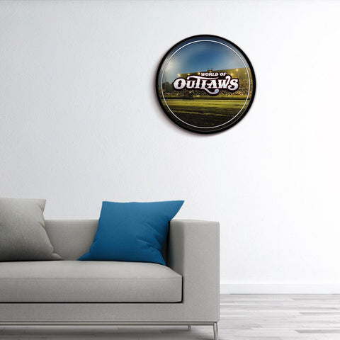 World of Outlaws: Under the Lights - Modern Disc Wall Sign - The Fan-Brand