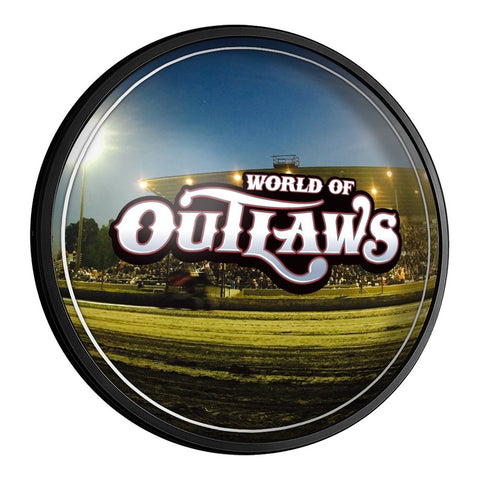 World of Outlaws: Under the Lights - Round Slimline Lighted Wall Sign - The Fan-Brand