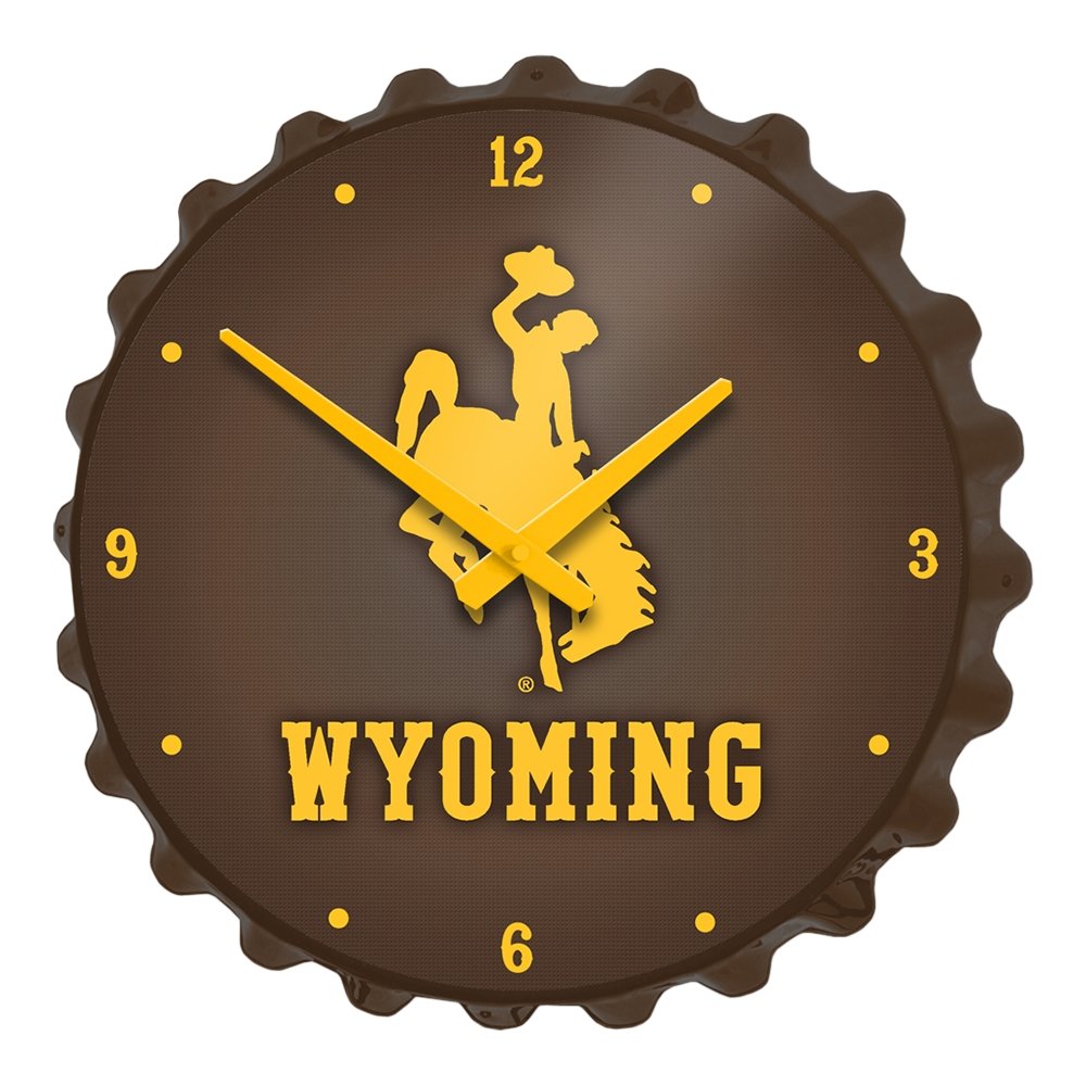 Wyoming Cowboys: Bottle Cap Wall Clock - The Fan-Brand