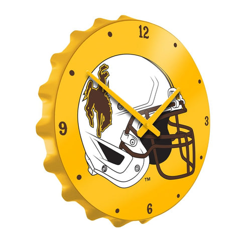 Wyoming Cowboys: Helmet - Bottle Cap Wall Clock - The Fan-Brand