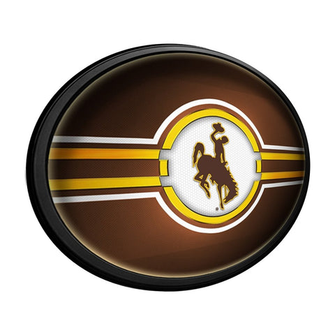 Wyoming Cowboys: Oval Slimline Lighted Wall Sign - The Fan-Brand