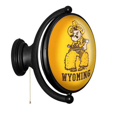 Wyoming Cowboys: Pistol Pete - Original Oval Rotating Lighted Wall Sign - The Fan-Brand