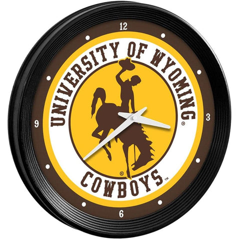Wyoming Cowboys: Ribbed Frame Wall Clock - The Fan-Brand