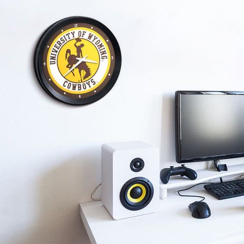 Wyoming Cowboys: Ribbed Frame Wall Clock - The Fan-Brand