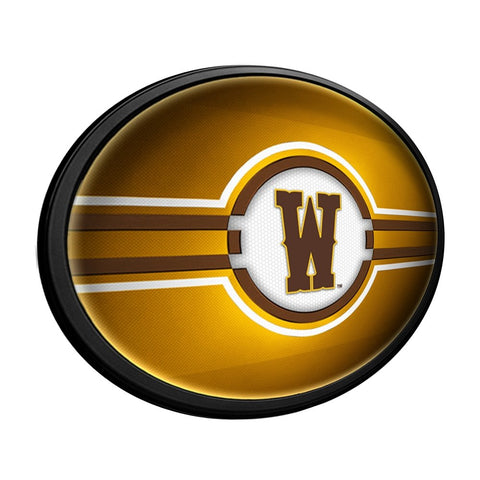 Wyoming Cowboys: W - Oval Slimline Lighted Wall Sign - The Fan-Brand