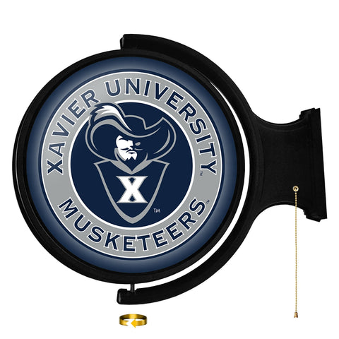 Xavier Musketeers: Musketeer - Original Round Rotating Lighted Wall Sign - The Fan-Brand
